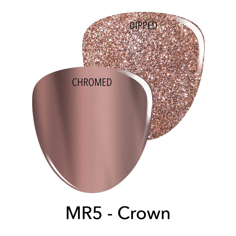 MR5 Crown Rose Gold Chrome Dip Powder