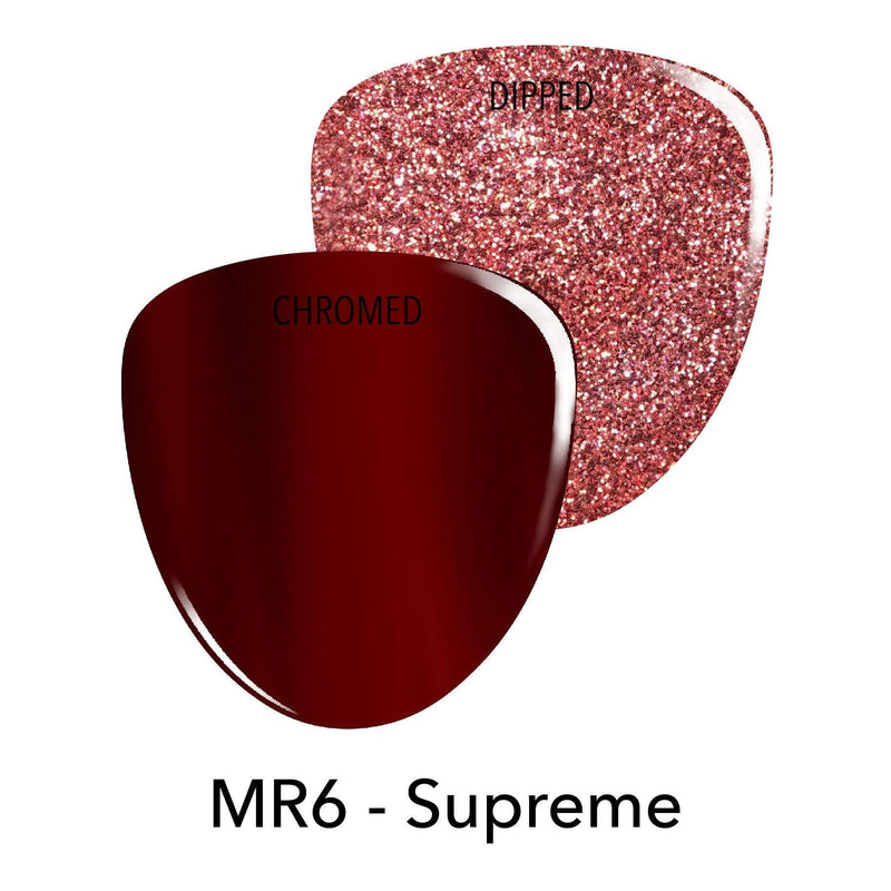 MR6 Supreme Red Chrome Dip Powder