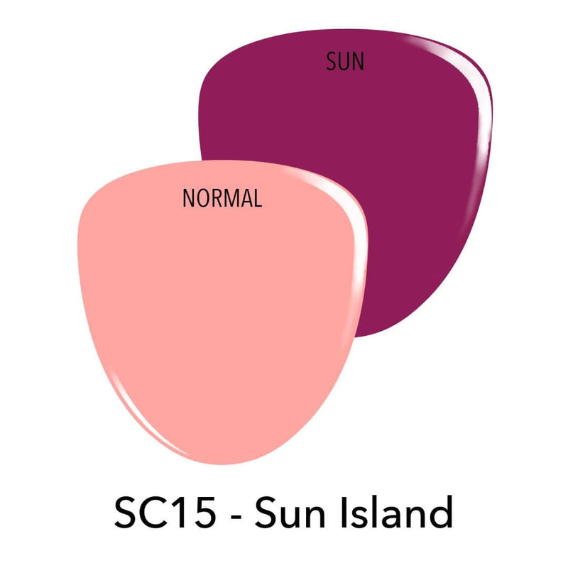 SC15 Sun Island Pink Sun Changing Dip Powder